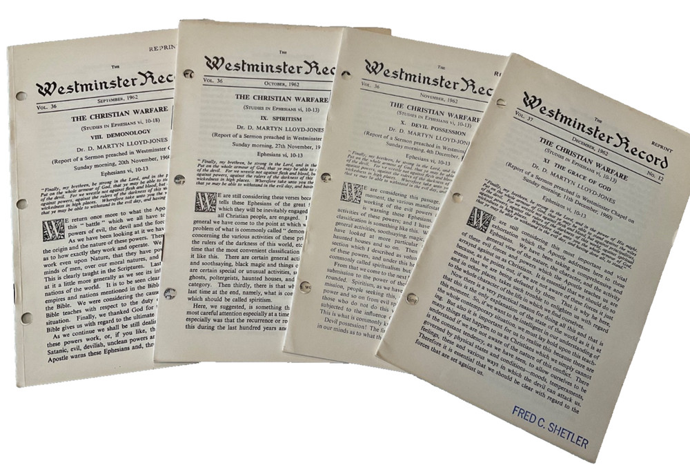 4 Westminster Record Martyn Lloyd Jones 1962 Spiritism Demonology Possession