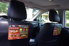 Waterproof Ride-Share Sign Pack – 5 Stars Tips for Drivers – 9×6 Inches, 2 Pack