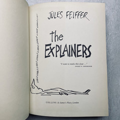 The Explainers Jules Feiffer – Great Britain 1961 – Hardcover Dust Jacket