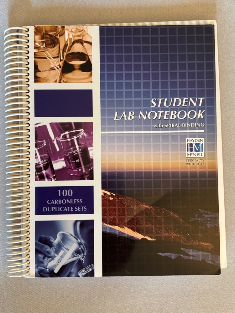 Student Lab Notebook : 70 PAGES LEFT Spiral Bound Duplicate Pages