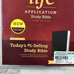 NIV Life Application Study Bible 3rd Edition Genuine Leather Indexed Red Letter