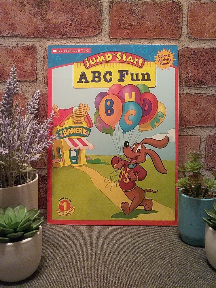 Vtg 2003 Jump Start ABC Fun Coloring & Activity Book w/Cut Out Paper Dolls! NEW