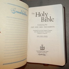 National KJV Reference Large Print Bible N450CRL Brown Imitation Leather 1973new