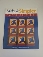 Quiltiing Make It Simpler Paper Piecing Easy 1-2-3 Pinless Fold & Sew Technique