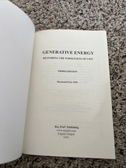GENERATIVE ENERGY: Restoring The Wholeness Of Life Paperback
