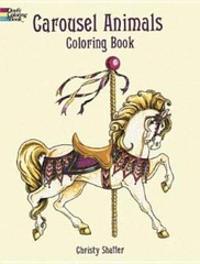 Carousel Animals Coloring Book (Dover Coloring Books) – Paperback – GOOD
