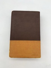 NIV Holy Bible Large (Large Print, Chocolate/Amber Leathersoft) Italian Duotone