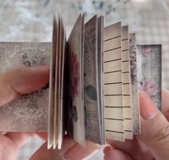 NEW Tiny Book Filled W/ PullOut Pictures Love & Roses 60 Pages Note Paper FLORAL