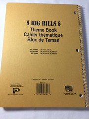 $1000 Spiral Note Book ~ 60 Pages ~Big Bills Theme Book