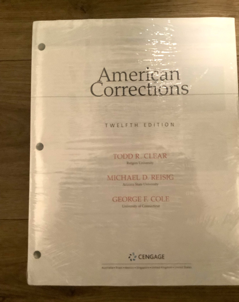 American Corrections (12th Edition), Loose Leaf Version Sealed Brand New