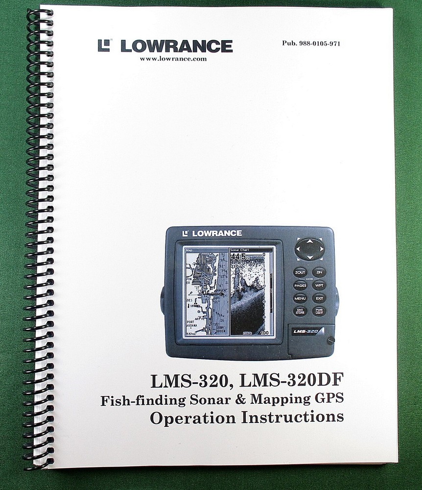 Lowrance LMS-320 Instruction Manual: 204 Pages & Protective Covers