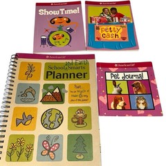 American Girl Doll Books Lot Of 4 Show Time Petty Cash Pet Journal And Planner