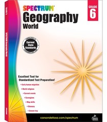 Spectrum Grade 6 Geography Workbook, Map Skills, World History and Religion,…