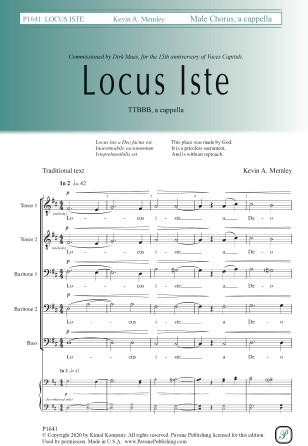 Locus Iste TTBB a cappella