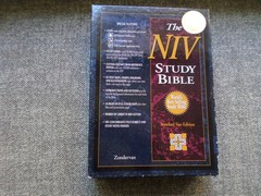 NIV Study Bible by Donald Burdick (1995, Hardcover) Standard Size Leather