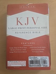 KJV Large Print Personal Size Reference Bible Saddle Brown Leather Touch King