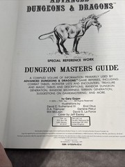 Dungeon Master’s Guide Advanced Dungeons & Dragons Revised Dec 1979 READ DESC