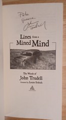 John Trudell, Lines From A Mined Mind. Signed 1st Edition. Rare.