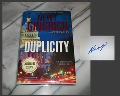 *Signed DUPLICITY By Newt Gingrich & Pete Early 2015 1st Edition/1st Print HC DJ