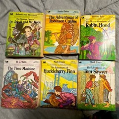 Illustrated Classic Editions Illustrated PB Lot of 6 Moby Books Wells Twain