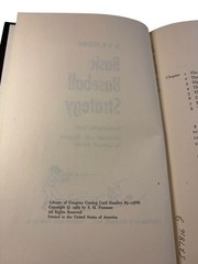 Basic Baseball Strategy S.H. Freeman 1965 First Edition Stan Musial Foreword