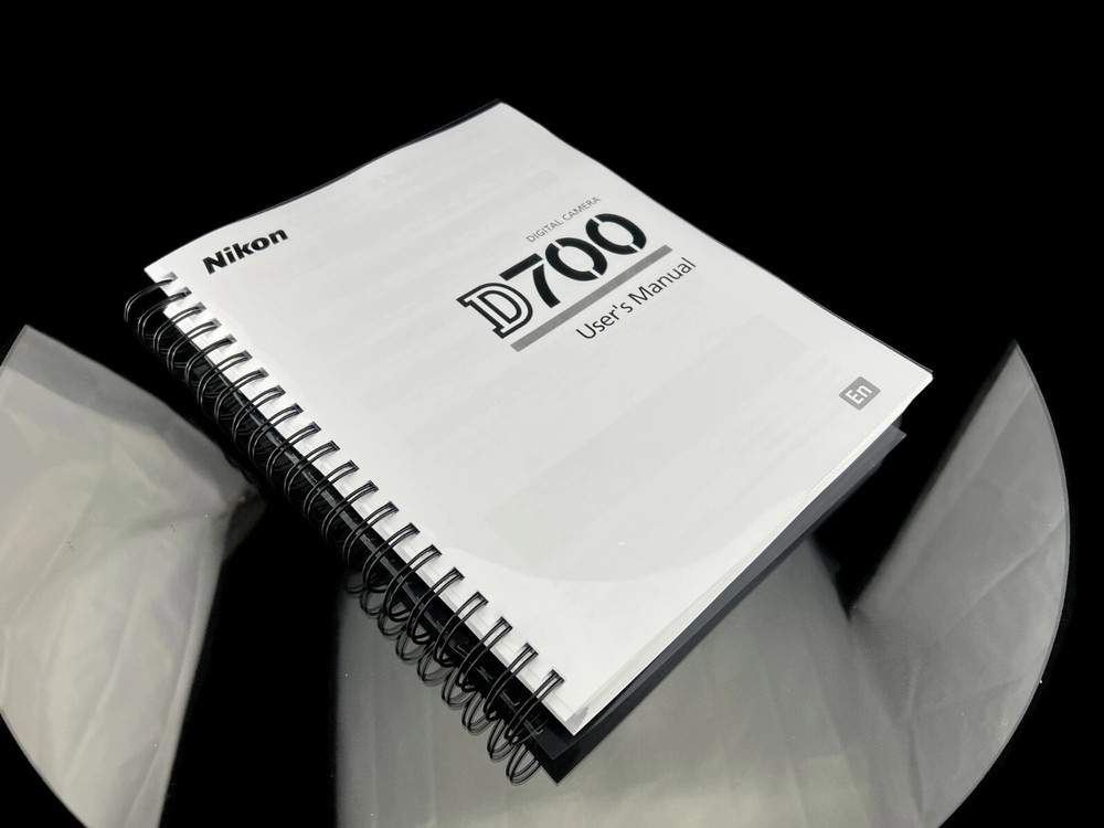Nikon D700 Instruction Owners Manual User Guide 472 Pages – Coil Bound