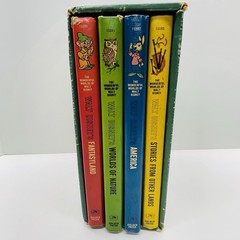 The Wonderful Worlds of Walt Disney 4 Book Boxed Set Golden Press Vintage 1965