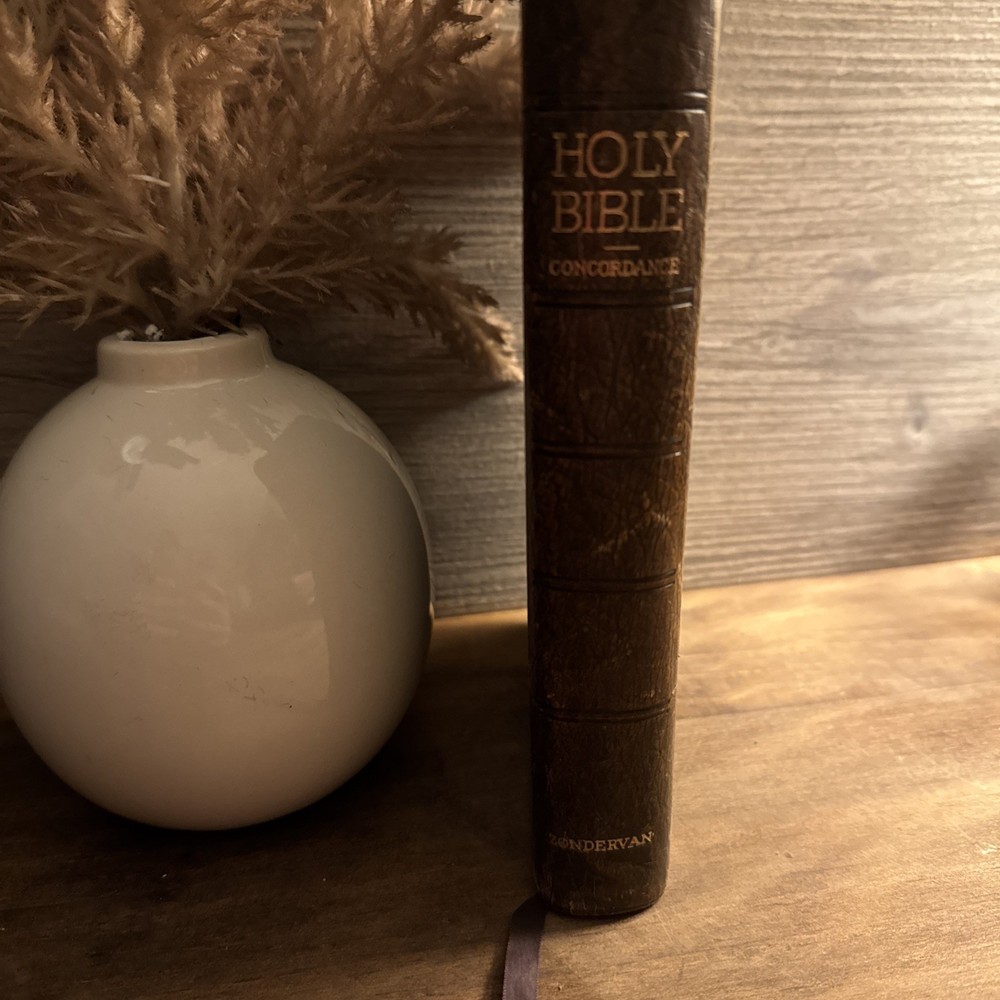 Holy Bible Bonded Leather Auth King James Version Concordance Zondervan Vintage