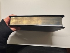 ESV Single Column Personal Reference Bible- Extra Ribbons Blue Gold Gilded