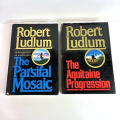 Robert Ludlum Book Lot of 4 Hardcover Novels Bourne Ultimatum Parsifal Mosaic