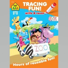 Tracing Fun! Write & Reuse Workbook – Paperback By School Zone staff – VERY GOOD