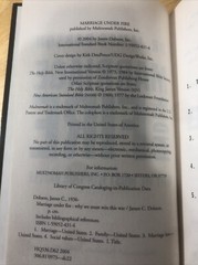Marriage under Fire : Why We Must Win This Battle by James C. Dobson (2004)