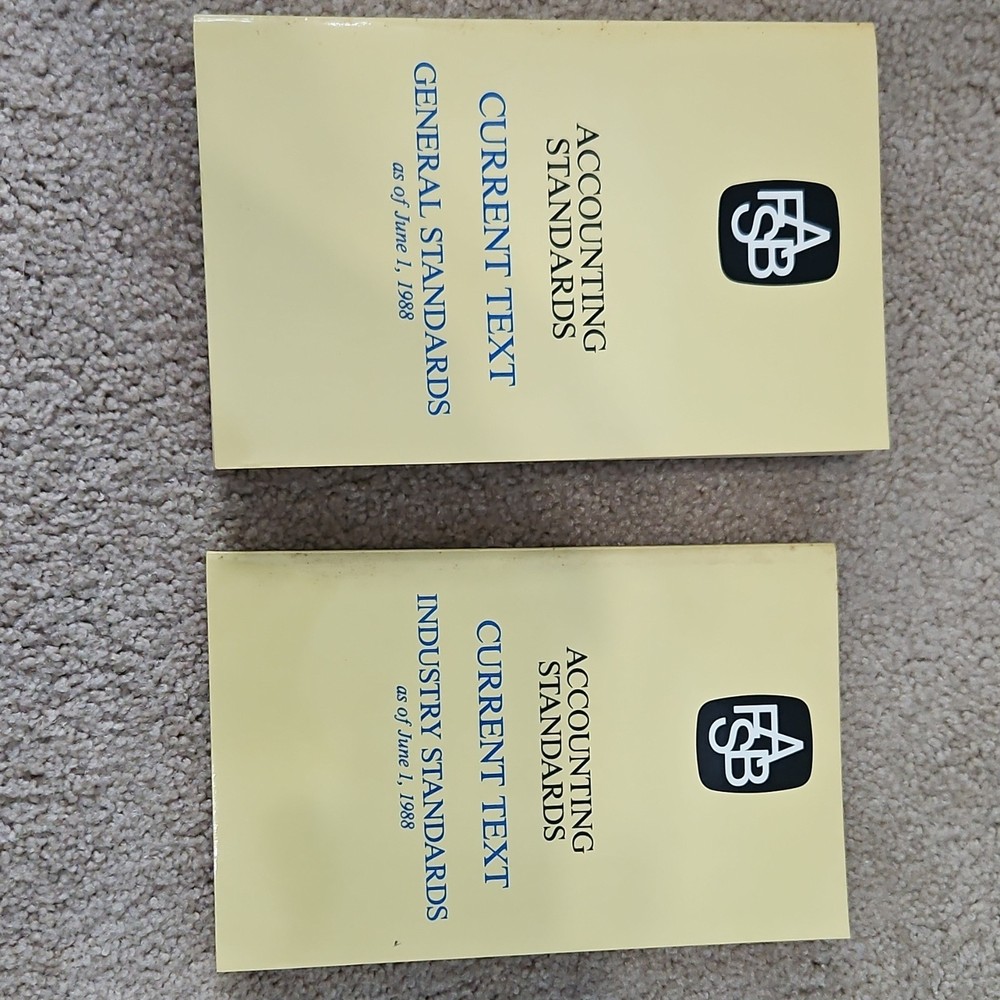 FASB Accounting Standards General & Industry Standards Paperback 1988 2 Book Set