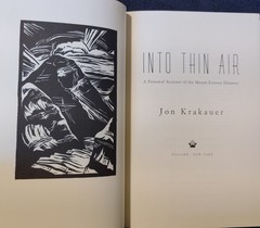 INTO THIN AIR by Jon Krakauer (1997) AS NEW 1ST/1ST FINE UNREAD HARDCOVER
