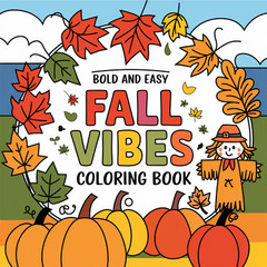 Fall Vibes Coloring Book fore all aGES