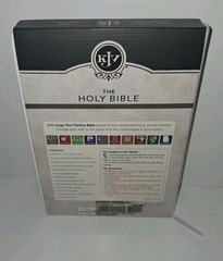 New! KJV Large Print Bible – White Thinline – Indexed – Red Letter Edition