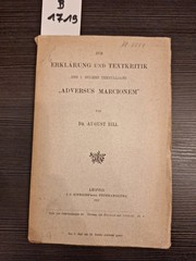 Tertulliani adversus Marcionem – August Bill 1911