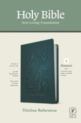 NLT Thinline Reference Bible, Filament Enabled (LeatherLike, Earthen Teal Blue,