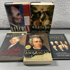 Founding Fathers Early U.S History American Book Bundle Lot of 5 Presidents
