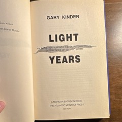 Light Years by Gary Kinder, Hardcover, The Atlantic Monthly Press, Extraterrest…