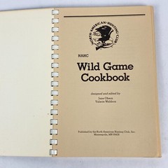 1986 NAHC Wild Game Cookbook North American Hunting Club Camp Cooking Vintage