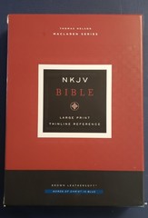 NKJV, Large Print Thinline Reference Bible, Blue Letter, Maclaren Series,…