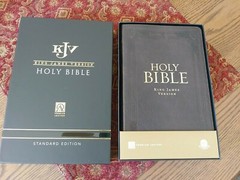 KJV Genuine Buffalo Hide Bible Thinline Thumb Indexed ~ Brown Leather new in box