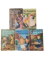 LOT OF 5 Nancy Drew Books Carolyn Keene Hardcover Mystery 1, 2, 3, 8, 18