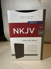 Nkjv, Thinline Bible, Leathersoft, Black, Red Letter Edition, Comfort Print: