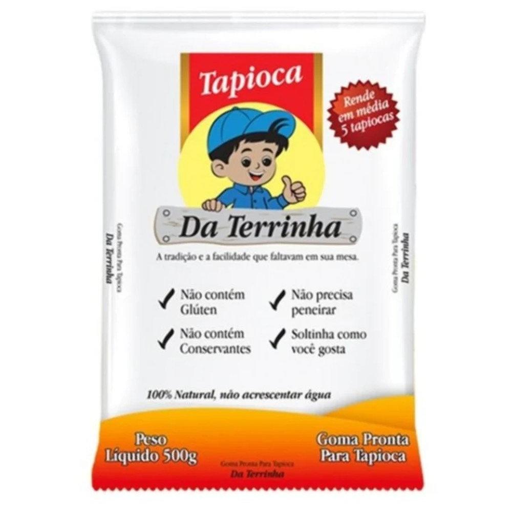Da Terrinha Massa Hidratada para Tapioca 500g – Hydrate Tapioca Starch