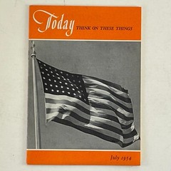 Today Think on These Things Daily Devotional July 1954 Westminster Press