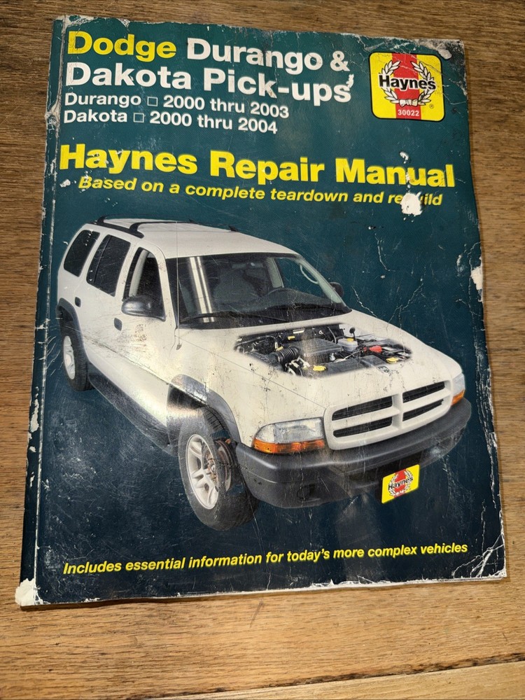 Dodge Durango 2000 thru 2003 & Dakota 2000 thru 2004 Pick-ups Haynes Repair …