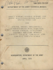 Historical book Engine, Diesel, Multifuel, 6 Cylinder, LD-465-1 series, Parts