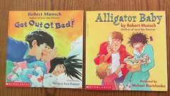 NEW in Shrinkwrap Scholastic ROBERT MUNSCH Alligator Baby & Get Out of Bed BOOKS